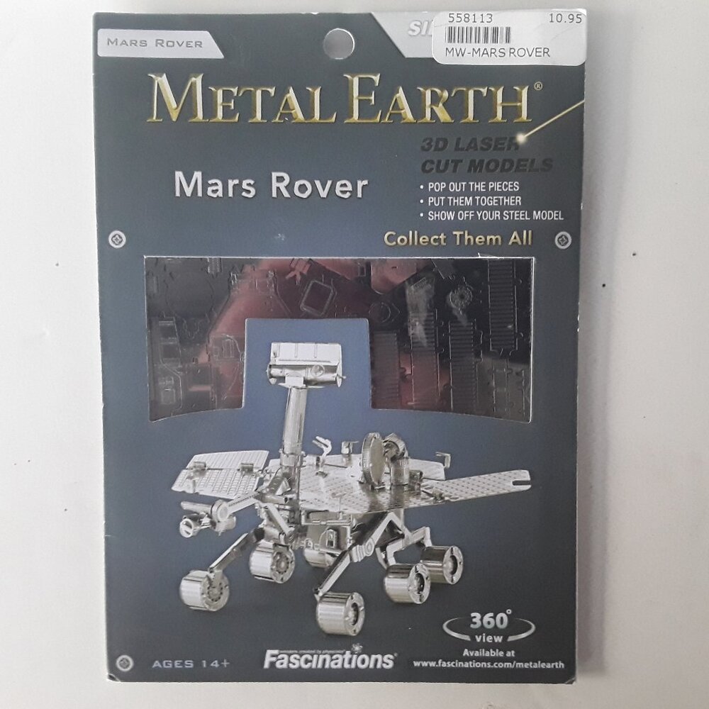 Fascinations Metal Earyh 3D laser cut model, Mars Rover, never opened